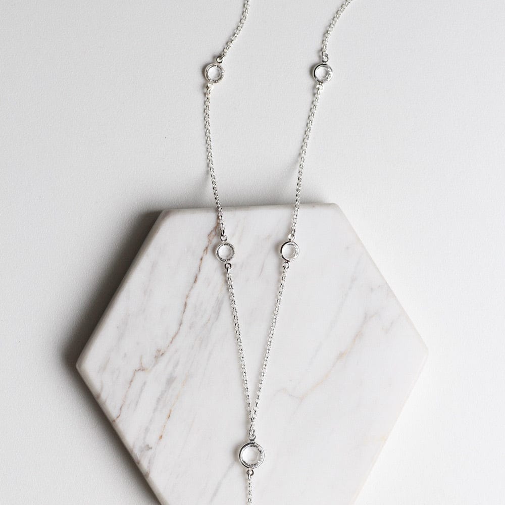 
                      
                        NKL Long Y-Necklace with Crystal Stations
                      
                    