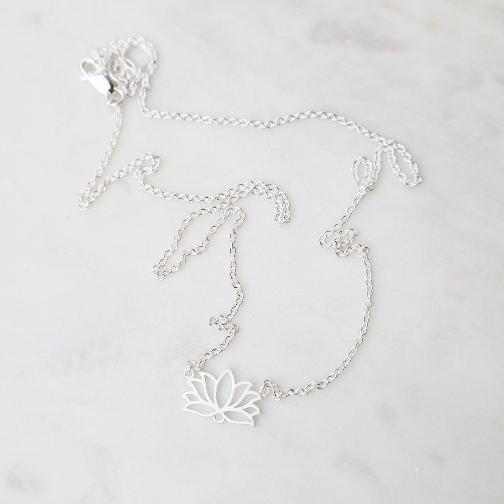 
                  
                    NKL Lotus Necklace – Brushed Sterling Silver
                  
                