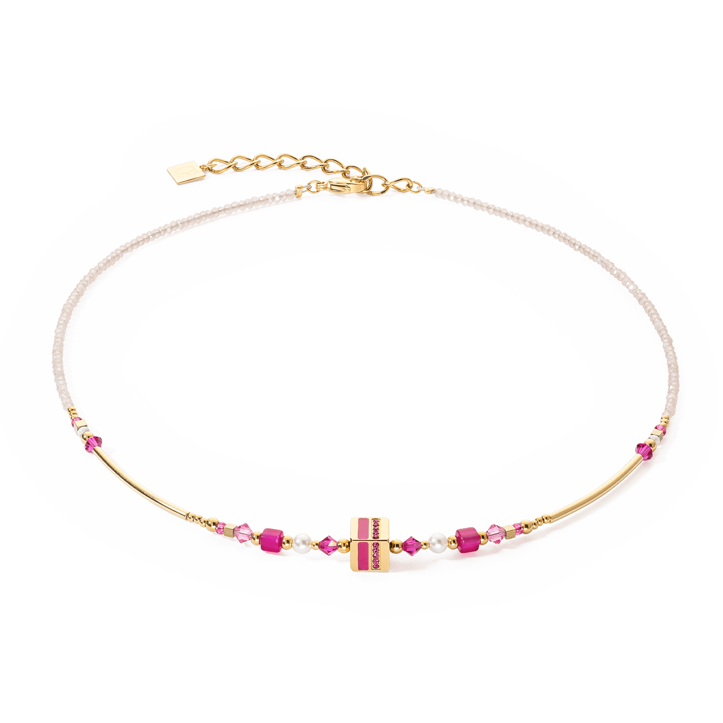 NKL Magenta Square Necklace