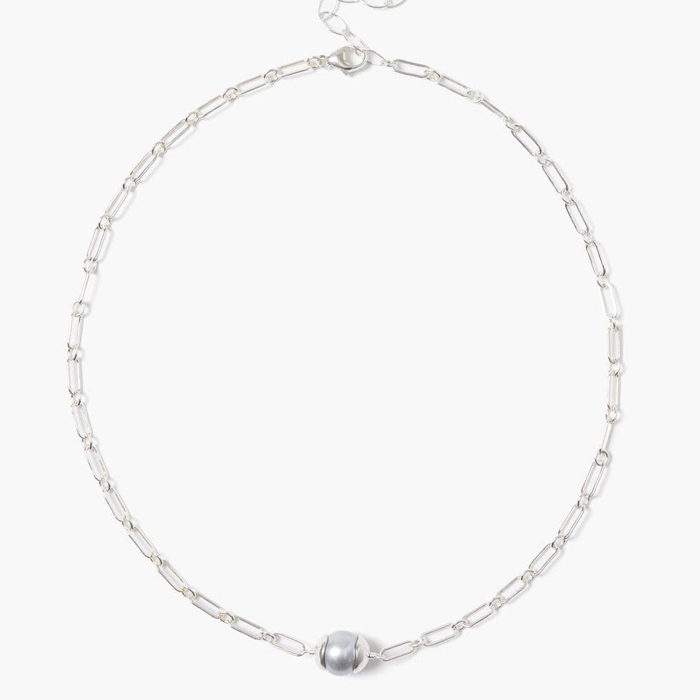 NKL Maribel Necklace Grey Pearl