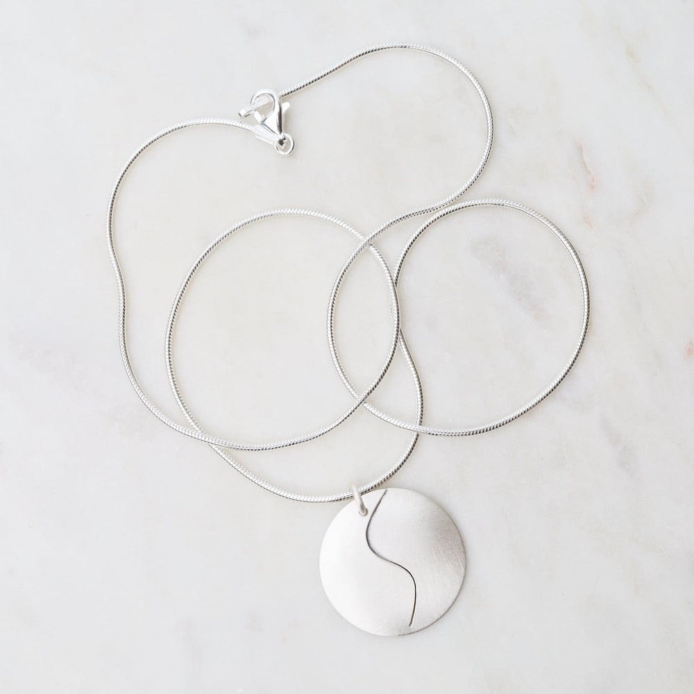 
                      
                        NKL Matte Silver Swirl Pendant Necklace
                      
                    