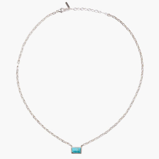 NKL Mexican Turquoise Tab Pendant Necklace