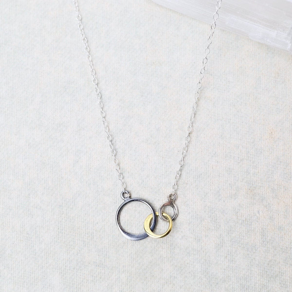 NKL Mixed Metal Circle of Life Necklace