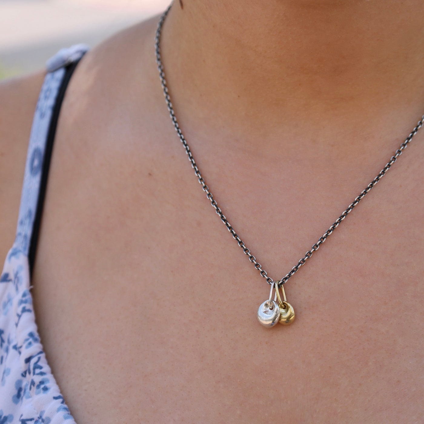 NKL Mixed Metal Droplets Necklace