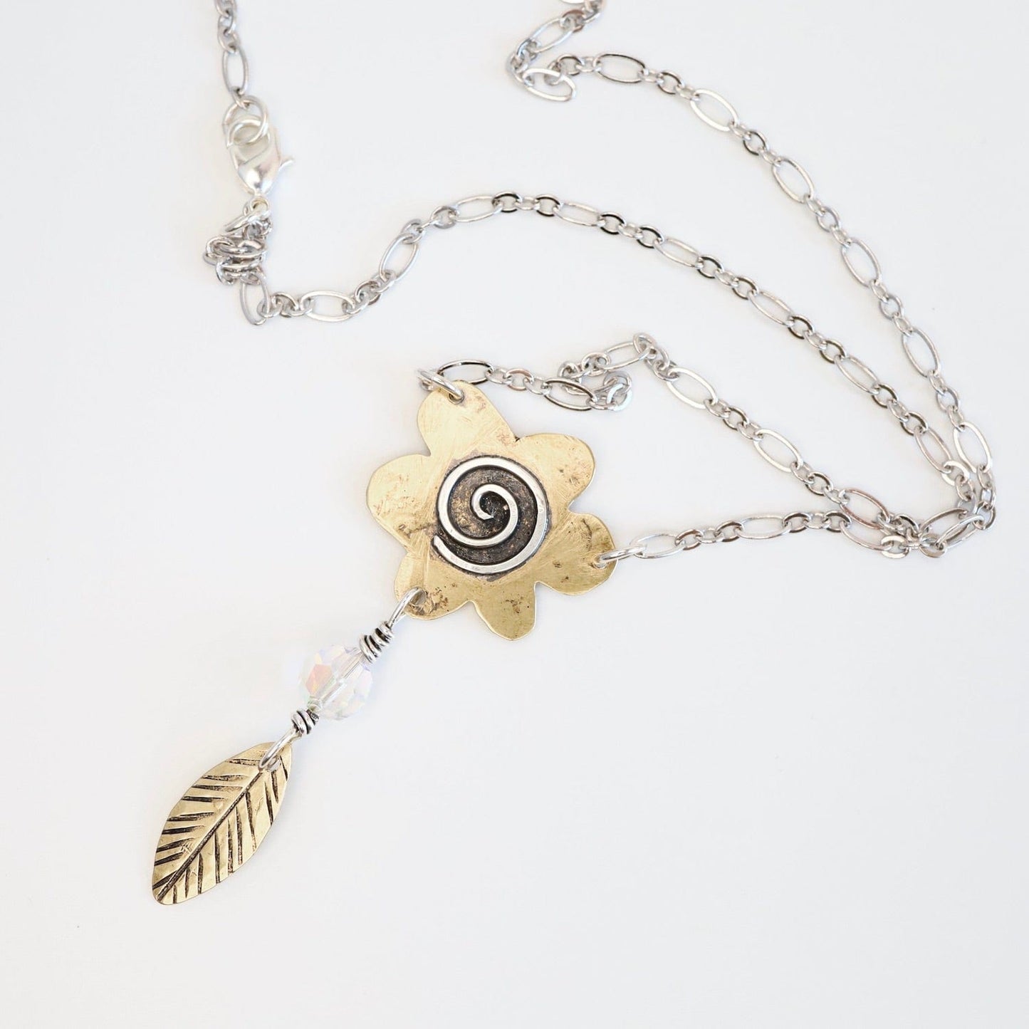 NKL Mixed Metal Flower Power Necklace