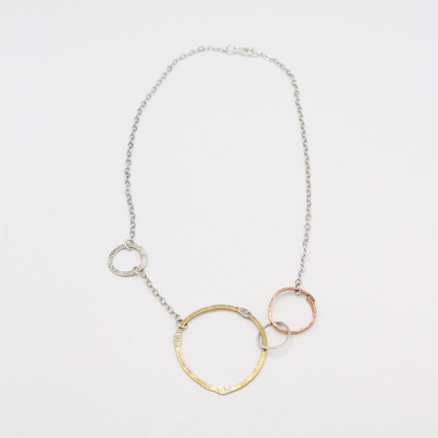 
                  
                    NKL Mixed Metal Random Circles Necklace
                  
                