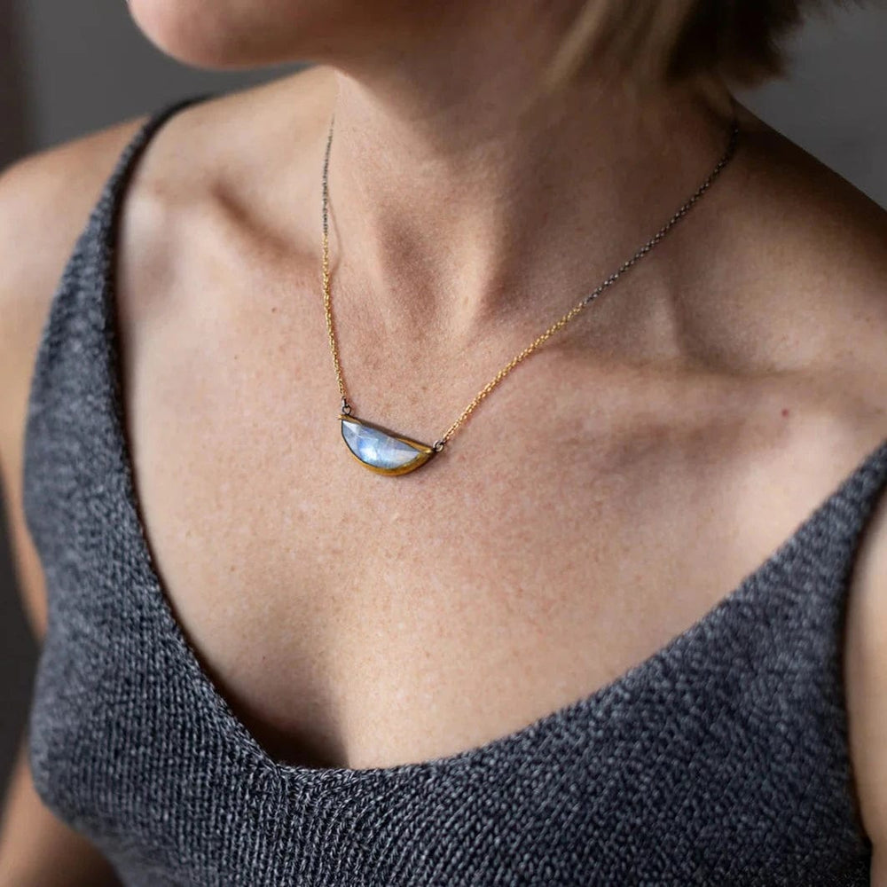 
                      
                        NKL Moonstone Crescent Split Necklace
                      
                    