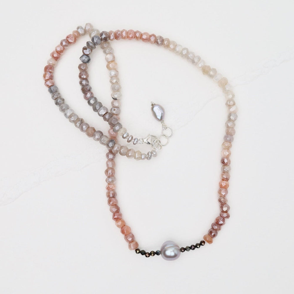 
                      
                        NKL Moonstone with Grey Pearl Necklace
                      
                    