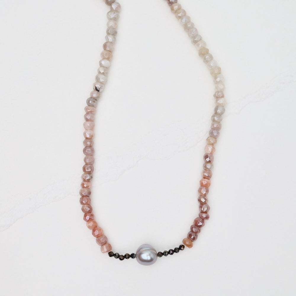 
                      
                        NKL Moonstone with Grey Pearl Necklace
                      
                    