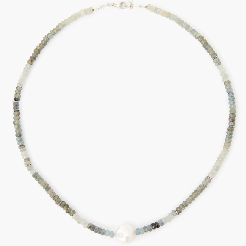 
                      
                        NKL Moss Aquamarine & White Pearl Solo Necklace
                      
                    