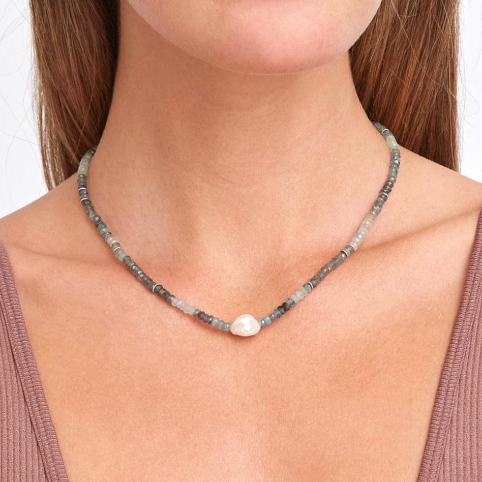 
                      
                        NKL Moss Aquamarine & White Pearl Solo Necklace
                      
                    