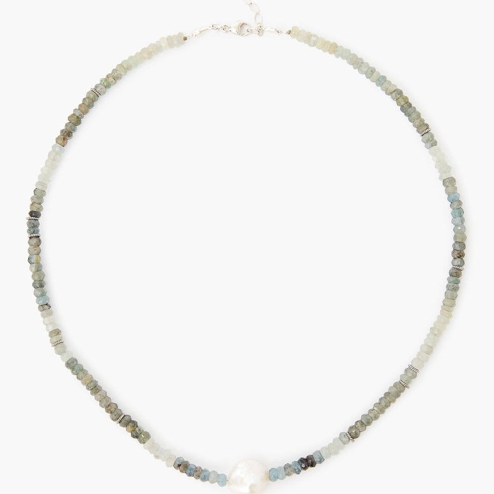 
                      
                        NKL Moss Aquamarine & White Pearl Solo Necklace
                      
                    