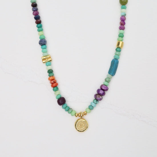 NKL Moss Opal with Lucky Eye Necklace