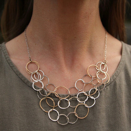 Load image into Gallery viewer, NKL Multi-Layer Mix Metal Necklace

