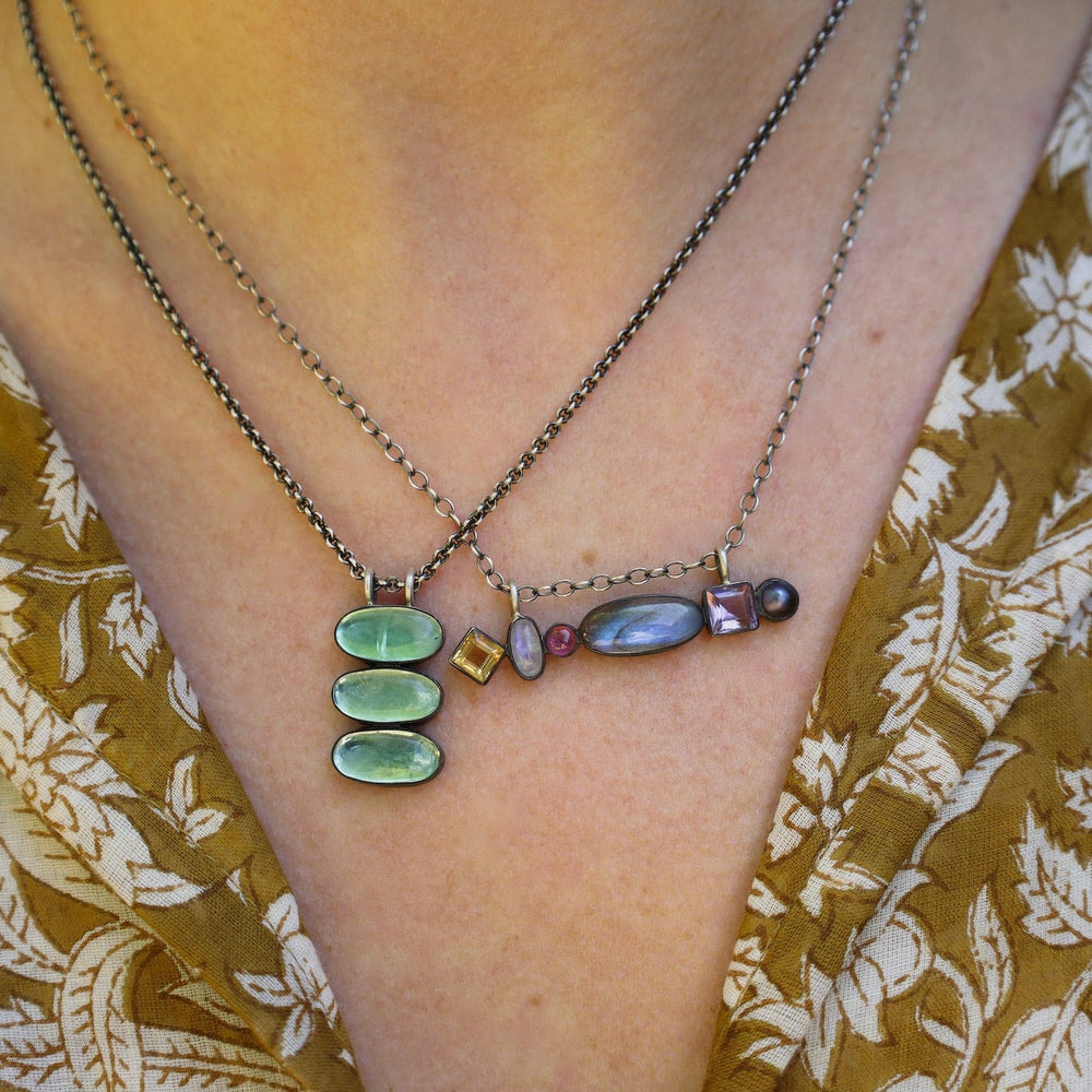 
                      
                        NKL Multi Stone Bar Amulet Necklace
                      
                    