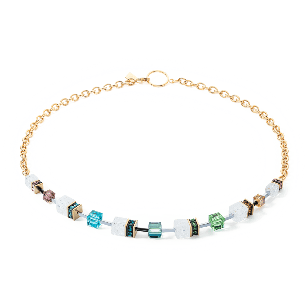 NKL Multicolor Chain GeoCube Iconic Necklace