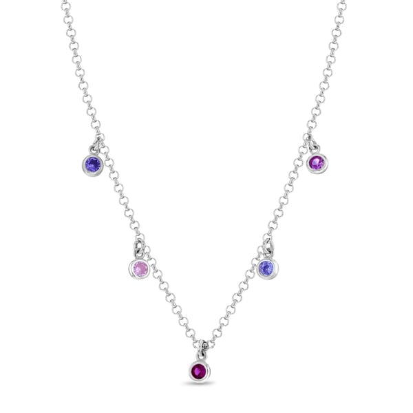 NKL Multicolor CZ Charm Little Girls Necklace