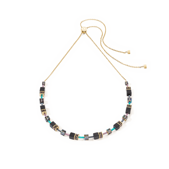 NKL Multicolor GeoCube Chain Necklace