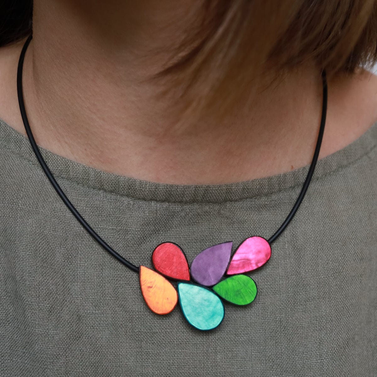 NKL Multicolor Petal Necklace