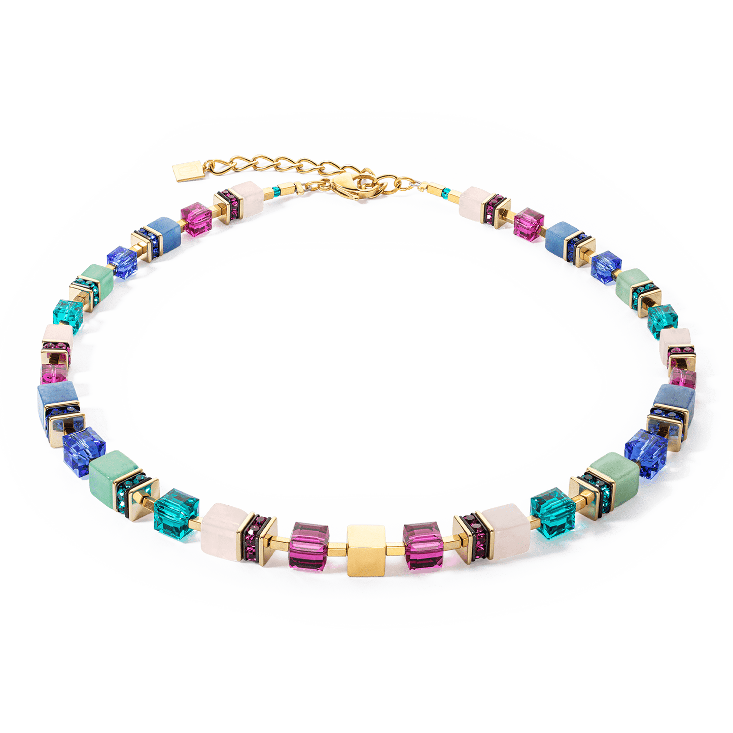 NKL Multicolor Precious GeoCube Iconic Necklace