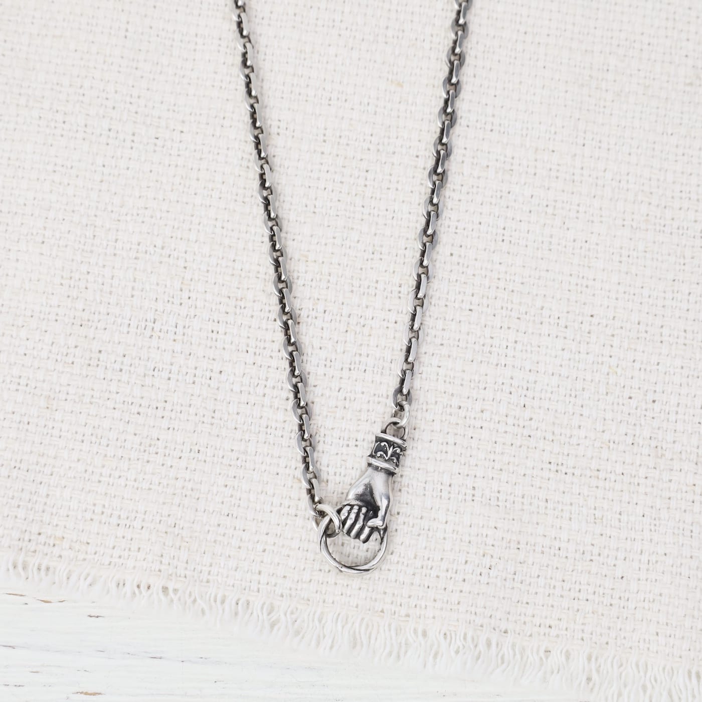 NKL "Never Let Go" Horizontal Sterling Necklace 18" -P