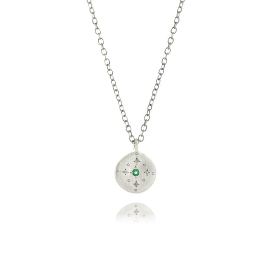 NKL New Moon Charm Pendant In Emerald