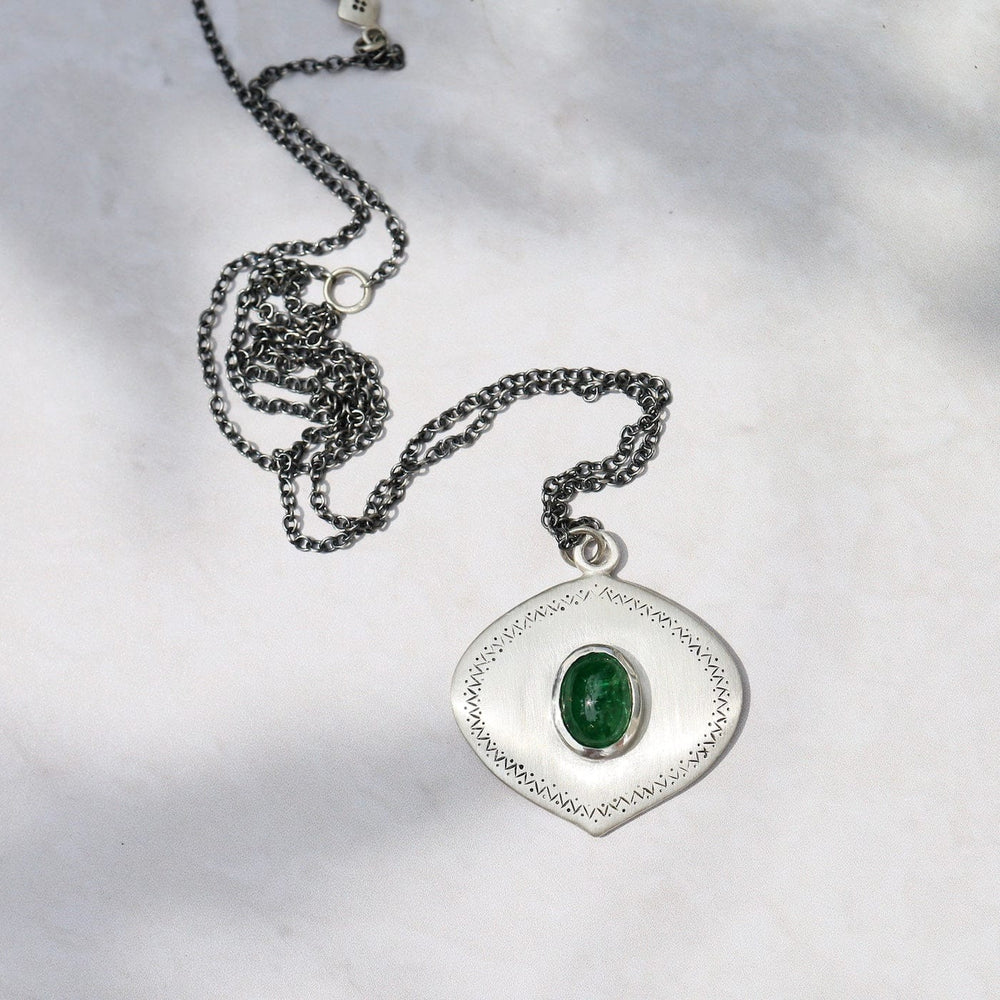 
                  
                    NKL One of a Kind Large Oval Tsavorite Sterling Silver Necklace
                  
                