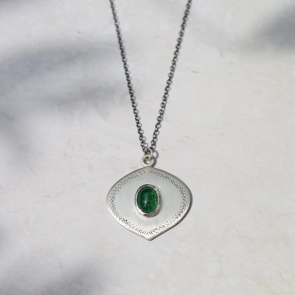 
                  
                    NKL One of a Kind Large Oval Tsavorite Sterling Silver Necklace
                  
                