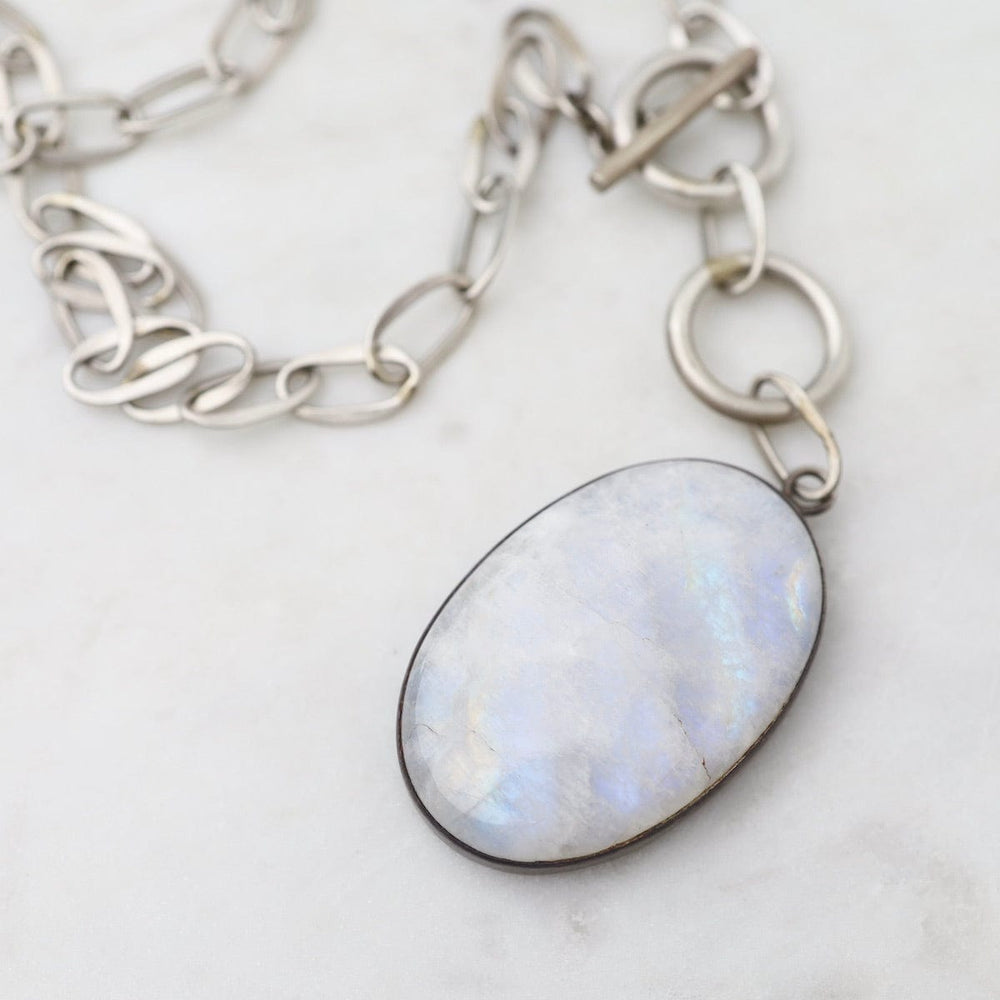 
                      
                        NKL Oval Cabochon Rainbow Moonstone Toggle Necklace
                      
                    