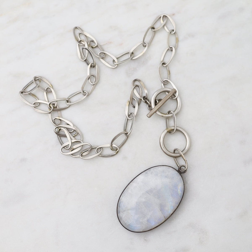 
                      
                        NKL Oval Cabochon Rainbow Moonstone Toggle Necklace
                      
                    