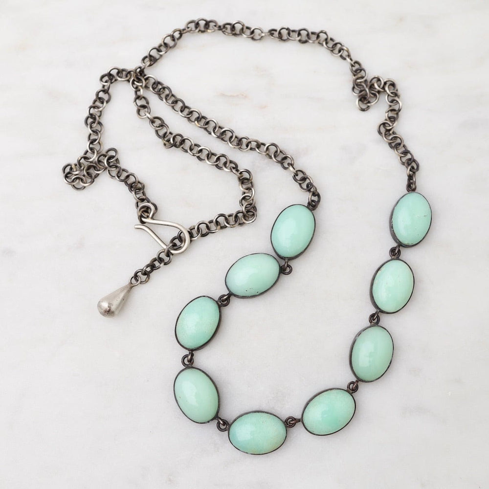 
                      
                        NKL Oval Chrysoprase Cabochon Chain Necklace
                      
                    