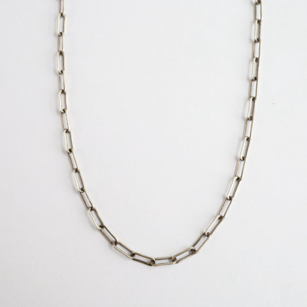 NKL Oxidized Sterling Silver 16" Drawn Cable Chain