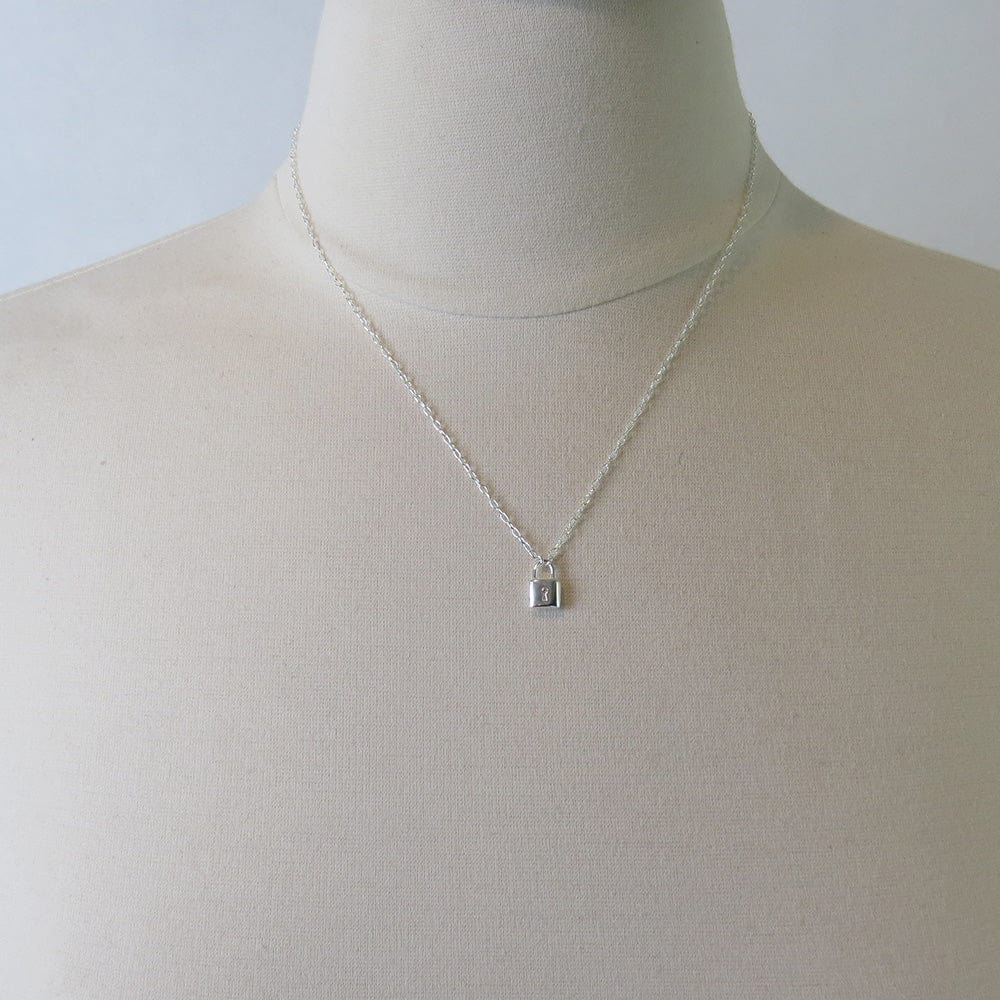 NKL Padlock Necklace In Sterling Silver