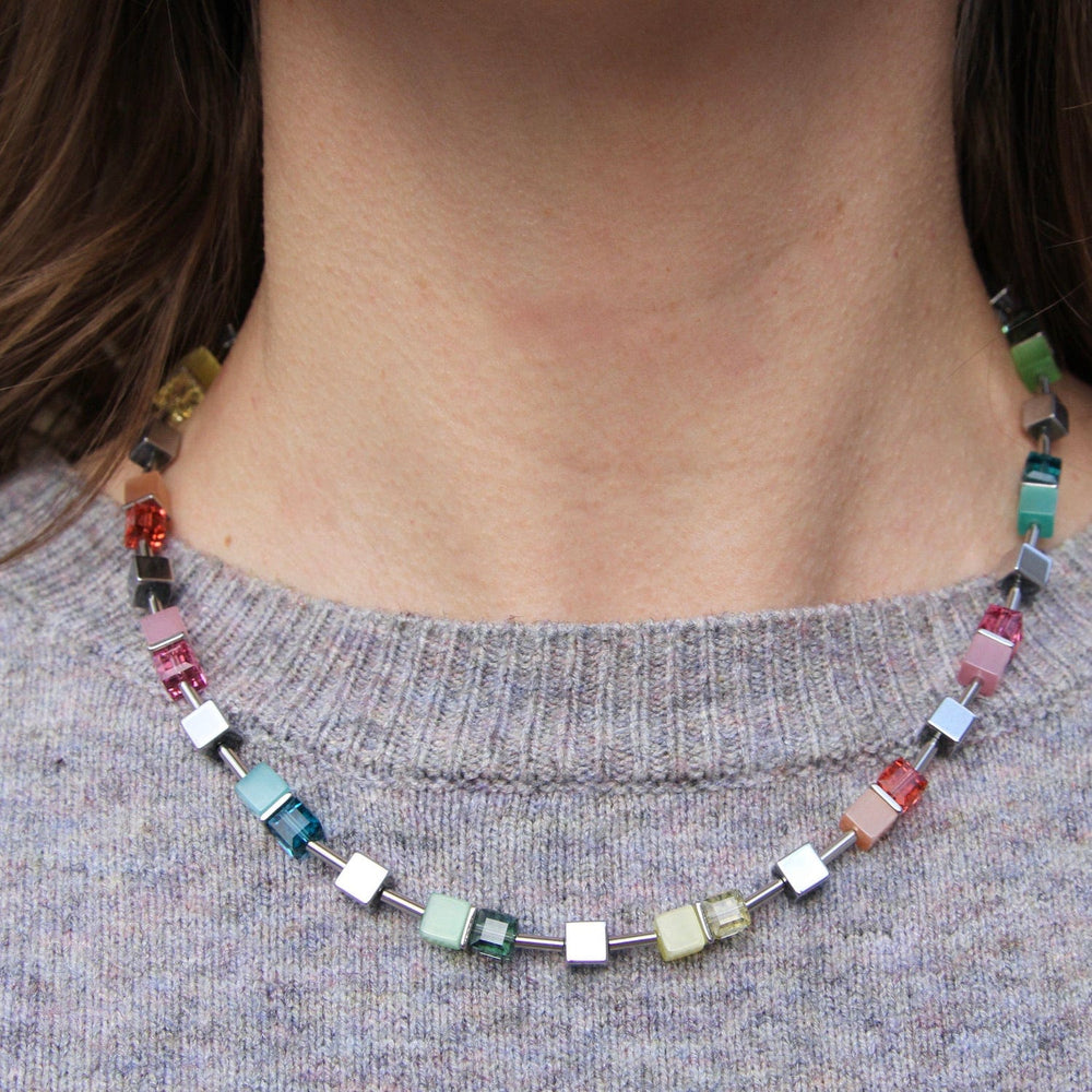 NKL Pastel Cat's Eye Cube Necklace