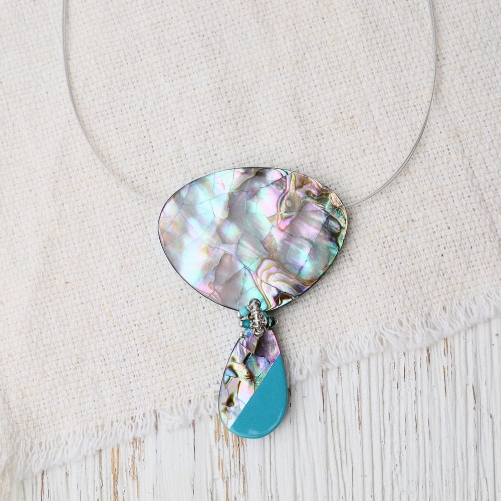 
                      
                        NKL Paua Turquoise Beaded Teardrop Necklace
                      
                    