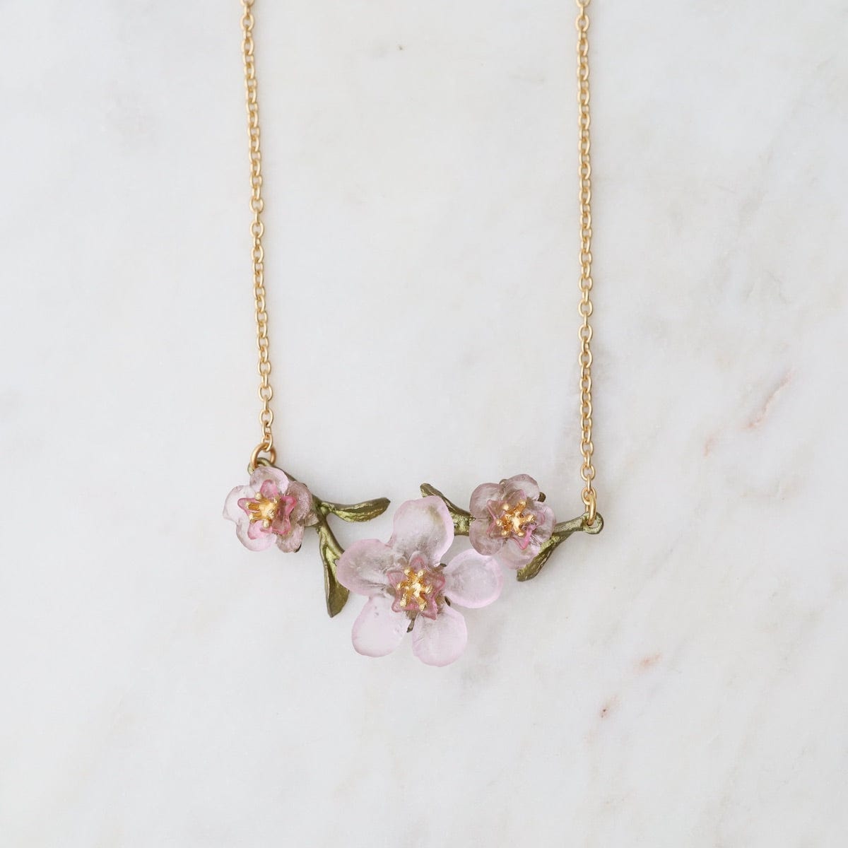 NKL Peach Blossom Bar Pendant Necklace