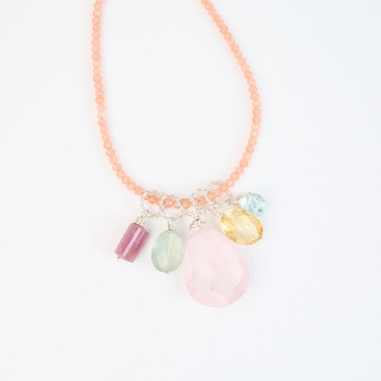 NKL Peach Chalcedony Necklace