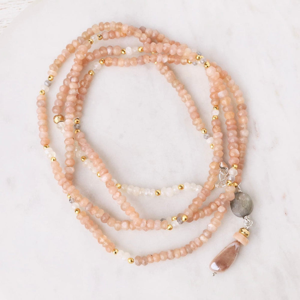 
                      
                        NKL Peach Moonstone Mix Necklace
                      
                    