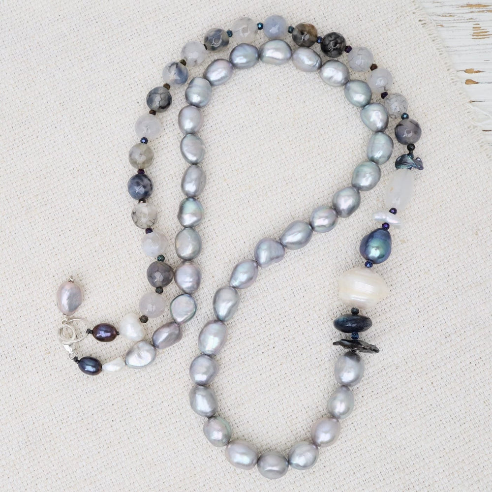 
                  
                    NKL Pearl and Agate Mix Necklace
                  
                