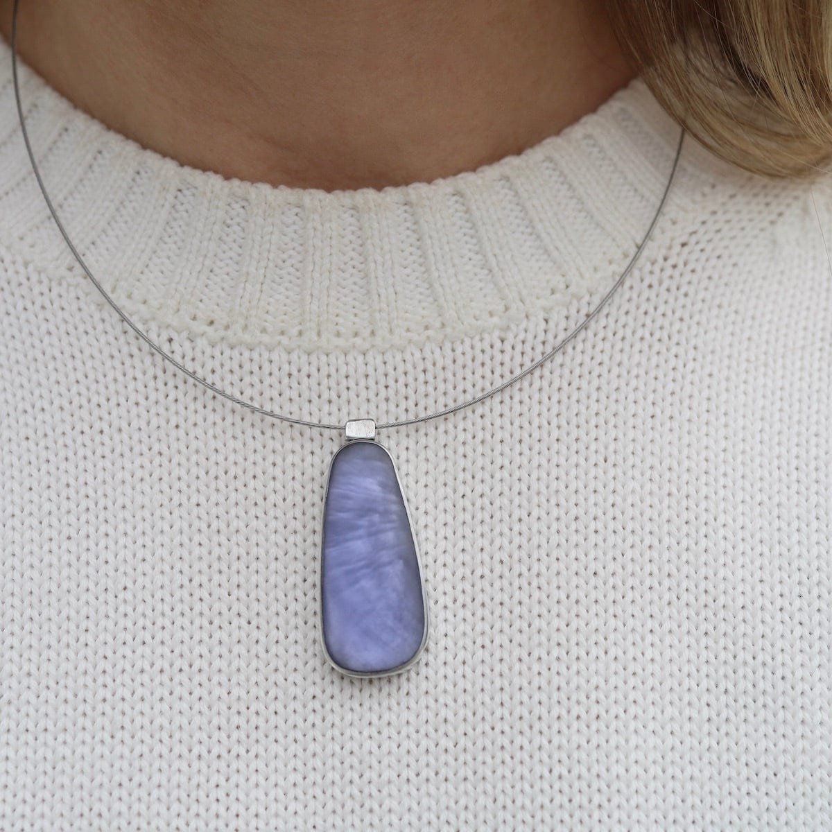 NKL Periwinkle Oval Pendant Necklace