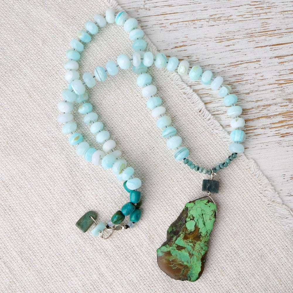 
                      
                        NKL Peruvian Opal with Variscite Nekclace
                      
                    