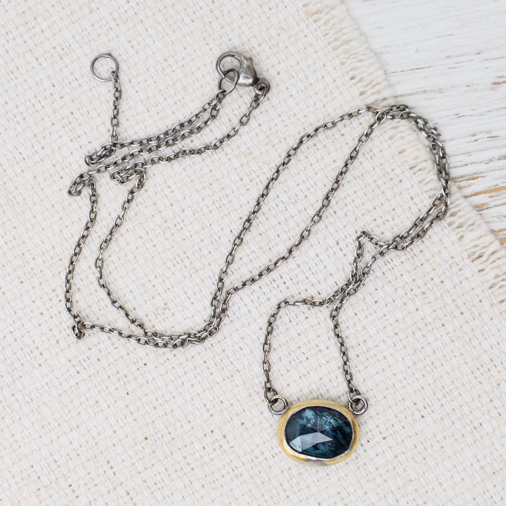 
                  
                    NKL Petite Crescent Rim Necklace with Blue Kyanite
                  
                