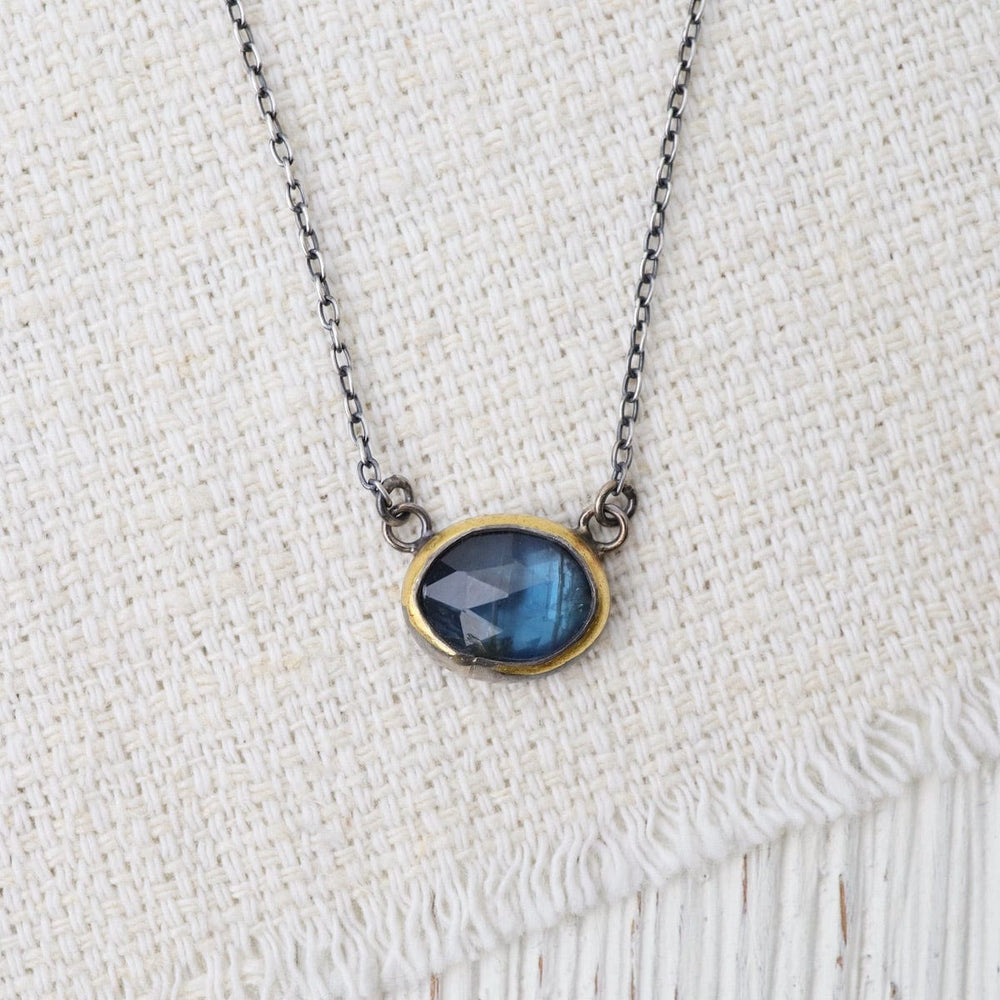 
                      
                        NKL Petite Crescent Rim Necklace with Teal Kyanite
                      
                    