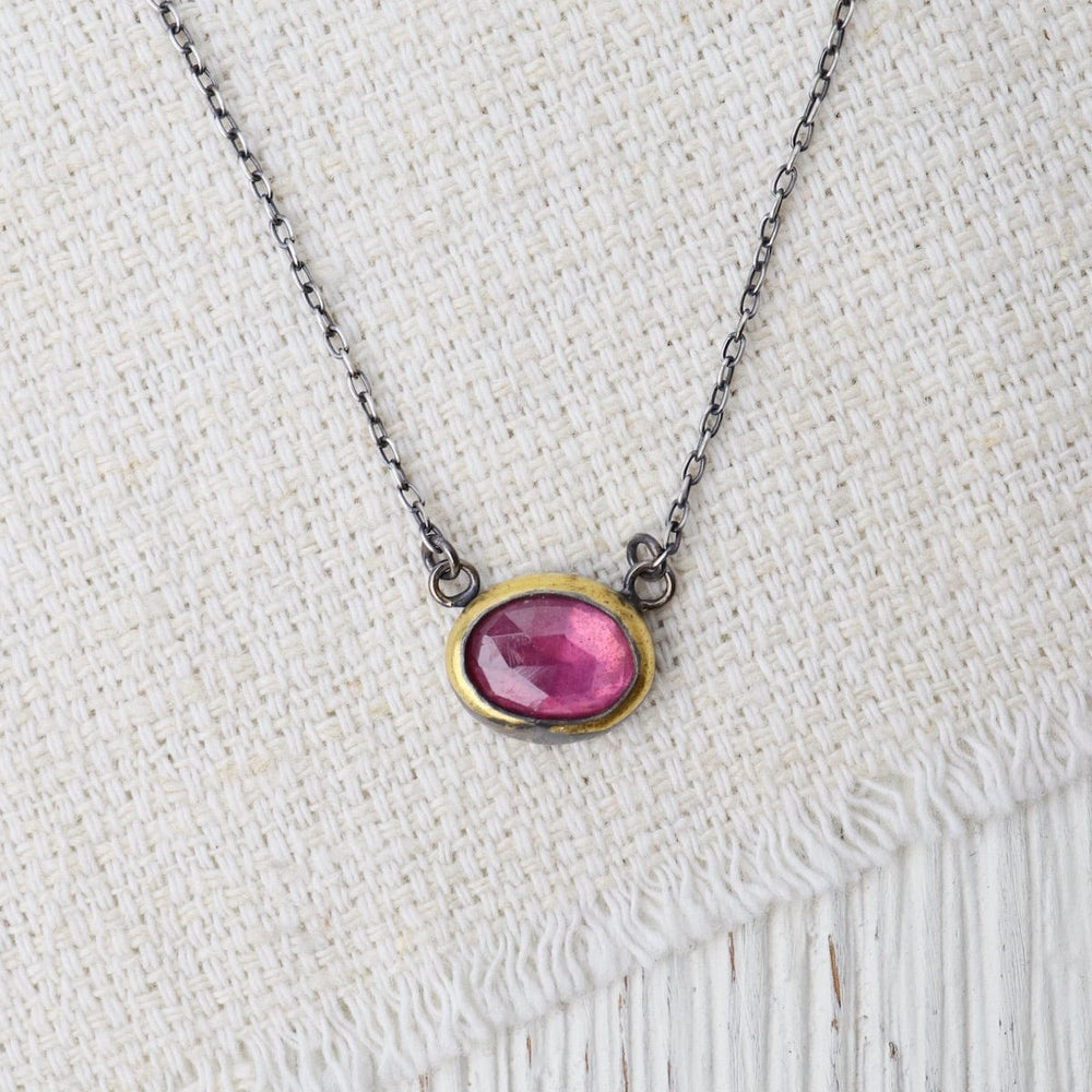 
                      
                        NKL Petite Crescent Rim Necklace with Thai Pink Sapphi
                      
                    