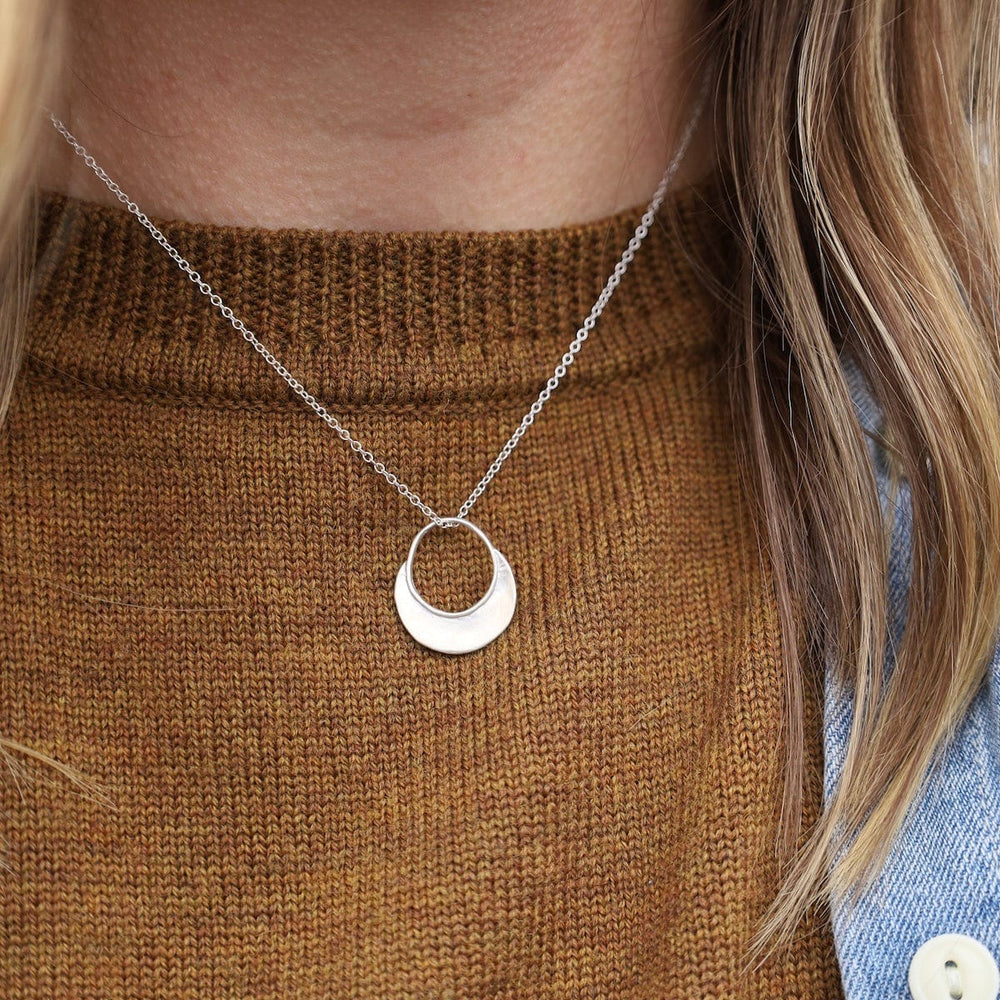 NKL Petite Hammered Circle Necklace