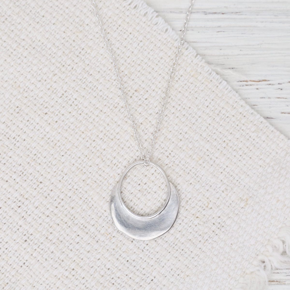 NKL Petite Hammered Circle Necklace