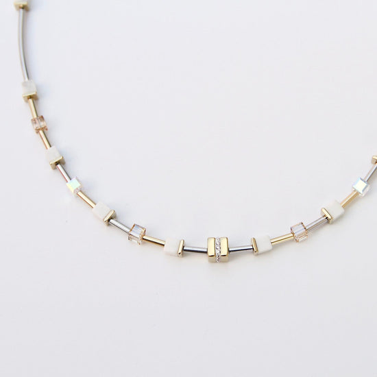 NKL Petite Howlite Geo Cube Necklace