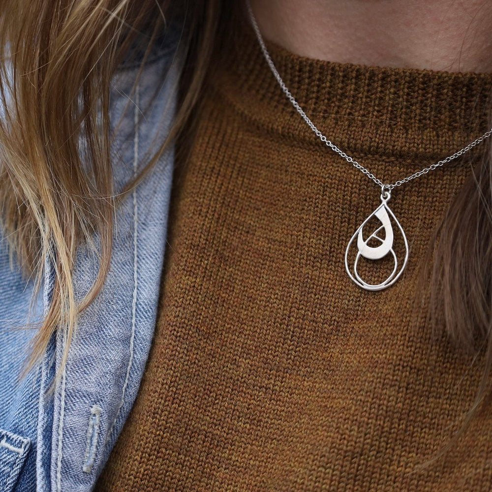 NKL Petite Teardrop Tree Silhouette Necklace