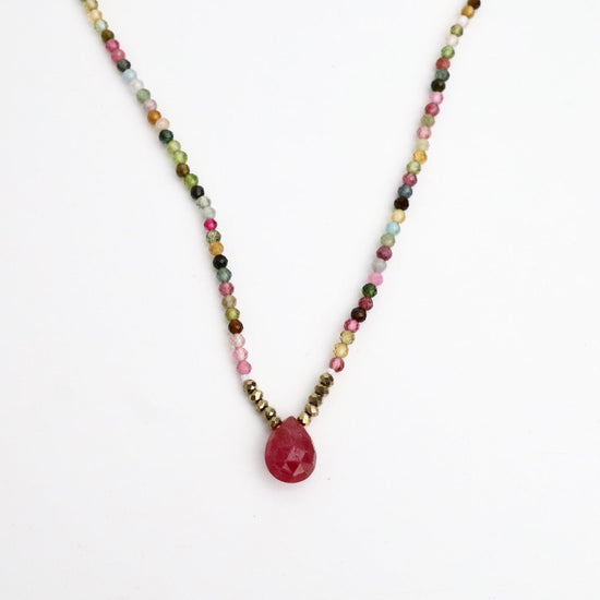 NKL Petite Tourmaline and Ruby Necklace
