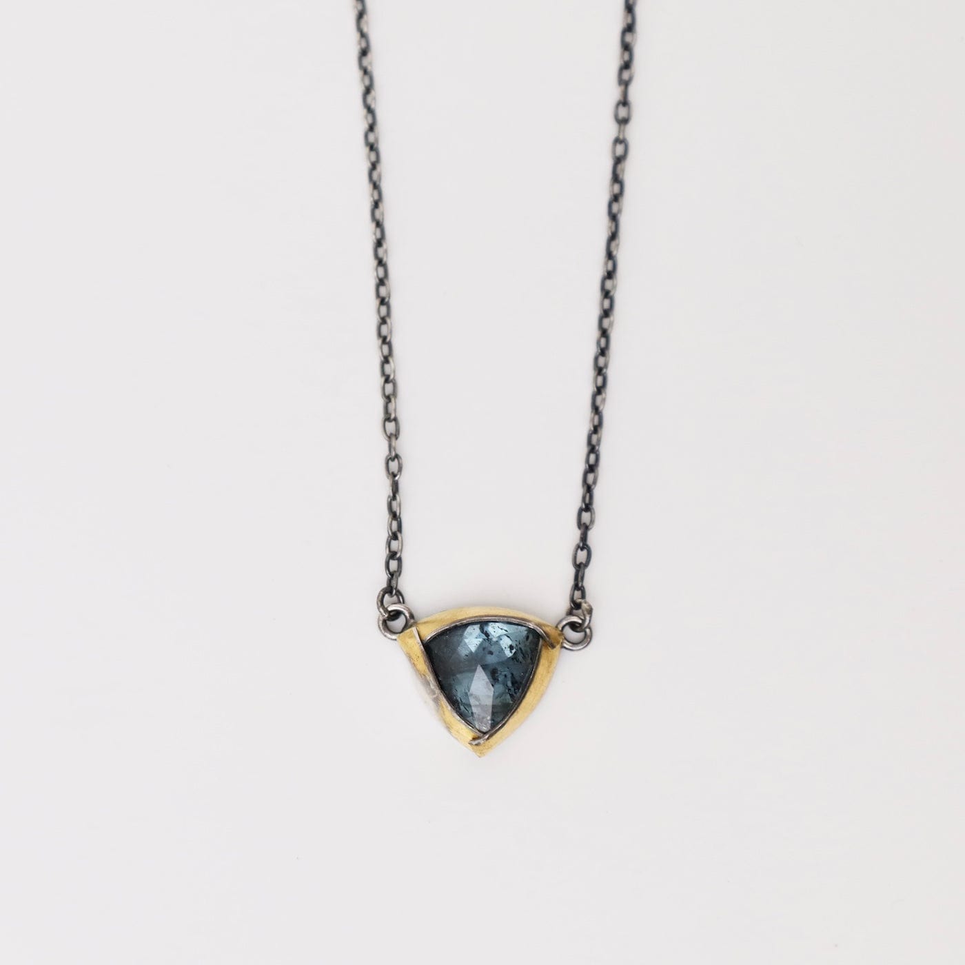 NKL Petite Tri Fold Necklace with Teal Kyanite